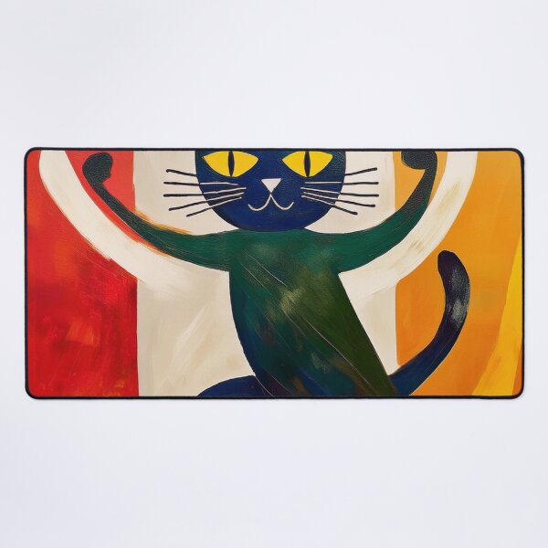 Item preview, Cubist Black cat dancing  designed and sold by Boxing Kangaroo Retail Company.