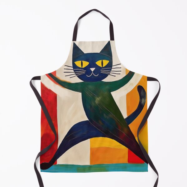 Aperçu de l'œuvre Chat noir cubiste dansant créée et vendue par Boxing Kangaroo Retail Company.