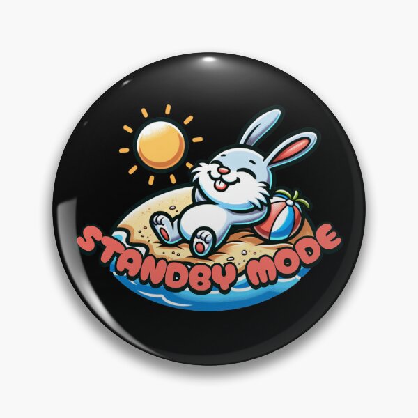 Aperçu de l'œuvre Mode veille - lapin détendu à la plage créée et vendue par SekoOne.