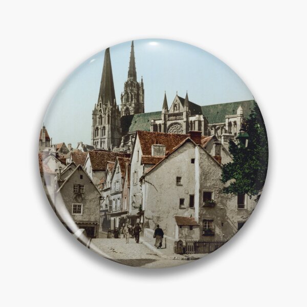 Artikelvorschau, Straße in Chartres entworfen und verkauft von 19th Century in Color.