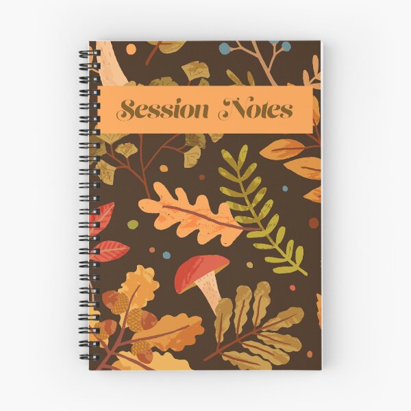 Item preview, Cottagecore Session Notes journal designed and sold by PastaCatDesigns.