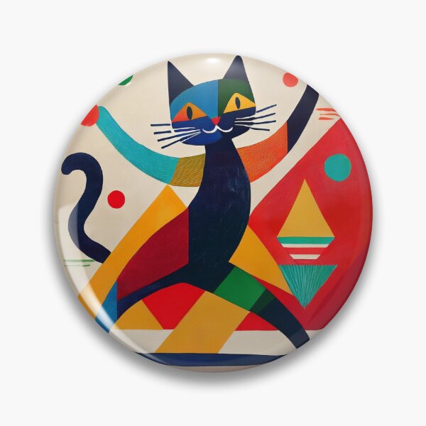 Item preview, Cubist Black cat dancing  designed and sold by Boxing Kangaroo Retail Company.