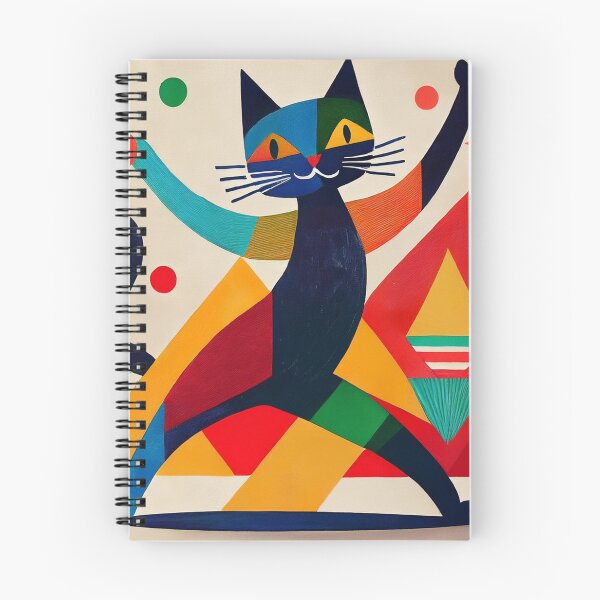 Item preview, Cubist Black cat dancing  designed and sold by Boxing Kangaroo Retail Company.