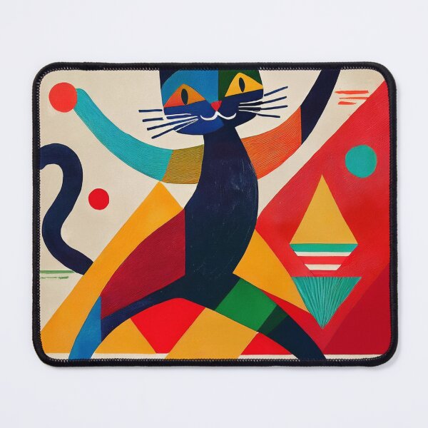 Item preview, Cubist Black cat dancing designed and sold by Boxing Kangaroo Retail Company.