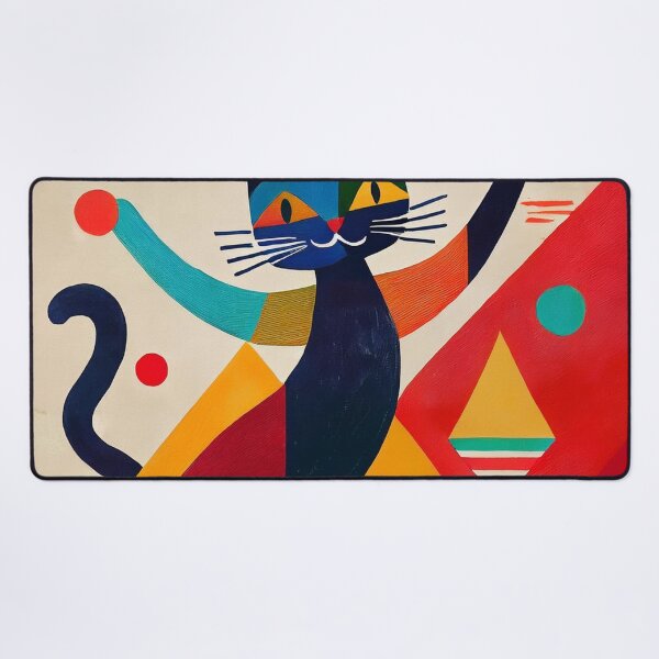 Item preview, Cubist Black cat dancing  designed and sold by Boxing Kangaroo Retail Company.