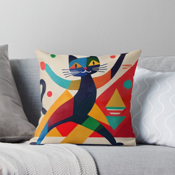 Item preview, Cubist Black cat dancing  designed and sold by Boxing Kangaroo Retail Company.