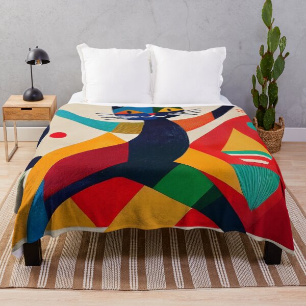 Item preview, Cubist Black cat dancing designed and sold by Boxing Kangaroo Retail Company.
