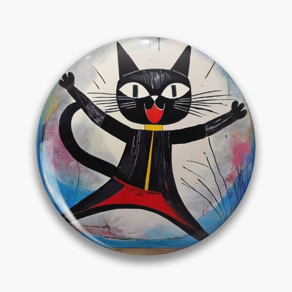 Item preview, Cubist Black cat dancing  designed and sold by Boxing Kangaroo Retail Company.