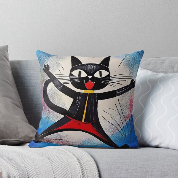 Item preview, Cubist Black cat dancing  designed and sold by Boxing Kangaroo Retail Company.