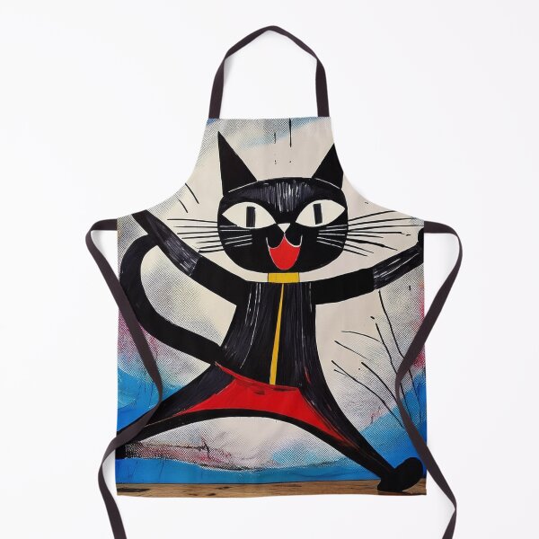 Aperçu de l'œuvre Chat noir cubiste dansant créée et vendue par Boxing Kangaroo Retail Company.