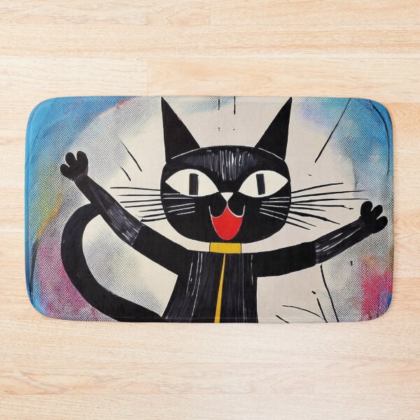 Item preview, Cubist Black cat dancing  designed and sold by Boxing Kangaroo Retail Company.