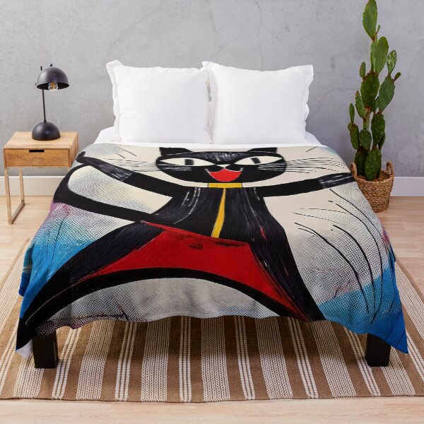 Item preview, Cubist Black cat dancing designed and sold by Boxing Kangaroo Retail Company.