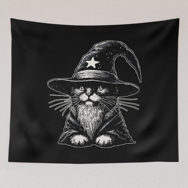 Item preview, Cat Wizard Vintage designed and sold by TomFrontierArt.