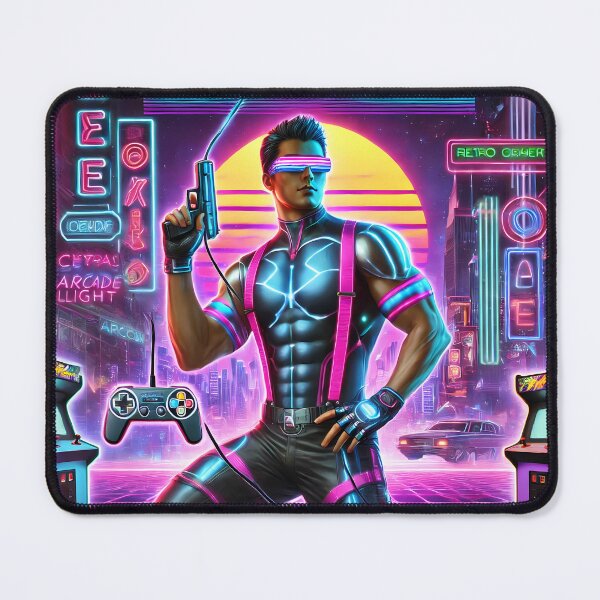 Aperçu de l'œuvre Retro Techno Gamer – Art d'arcade en réalité virtuelle créée et vendue par HarryBozz.