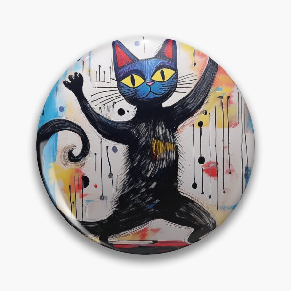 Item preview, Cubist Black cat dancing  designed and sold by Boxing Kangaroo Retail Company.