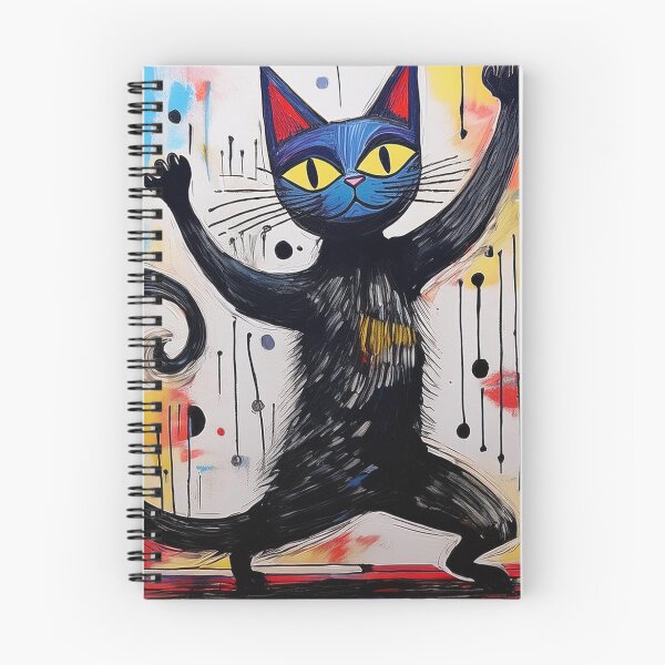 Item preview, Cubist Black cat dancing  designed and sold by Boxing Kangaroo Retail Company.