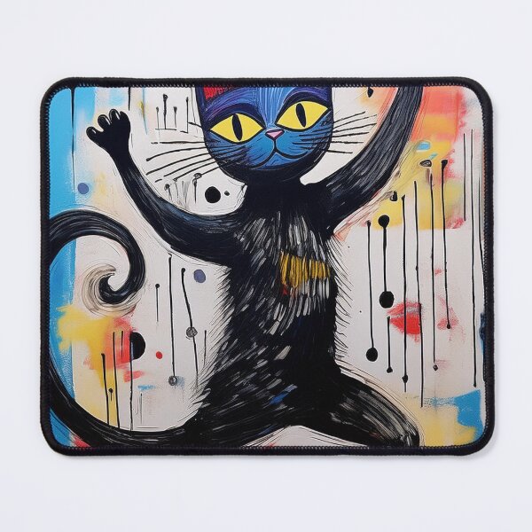 Item preview, Cubist Black cat dancing  designed and sold by Boxing Kangaroo Retail Company.