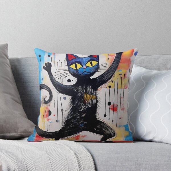 Item preview, Cubist Black cat dancing  designed and sold by Boxing Kangaroo Retail Company.