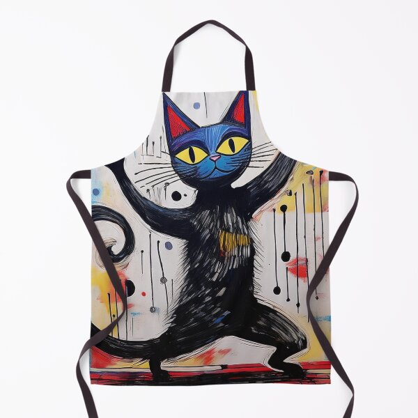 Aperçu de l'œuvre Chat noir cubiste dansant créée et vendue par Boxing Kangaroo Retail Company.