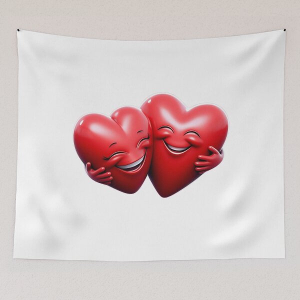 Item preview, The two hugging hearts designed and sold by Ink And Inspire.