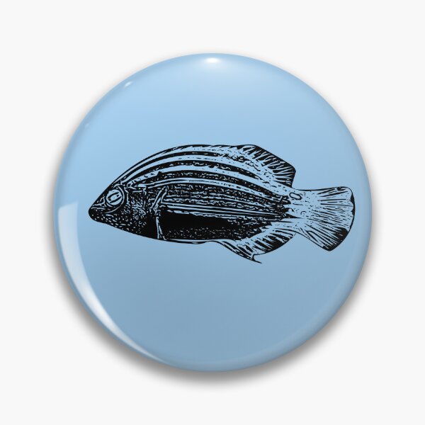 Item preview, Six-Line Wrasse Black Design  designed and sold by designsasstultd.
