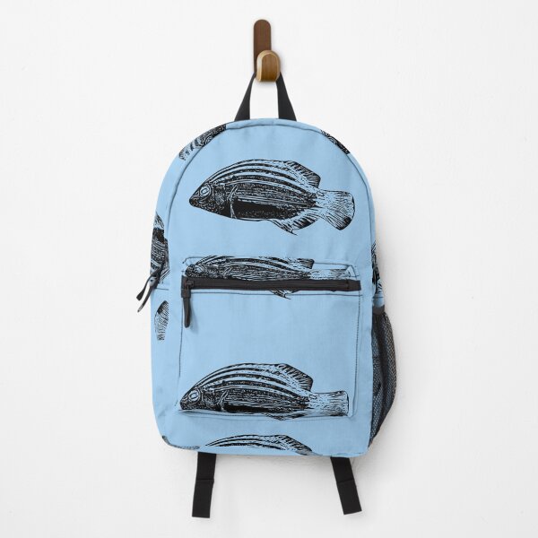 Item preview, Six-Line Wrasse Black Design designed and sold by designsasstultd.