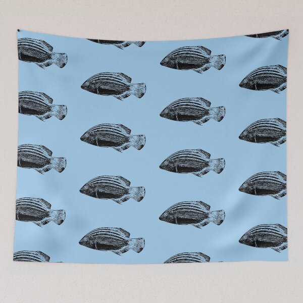 Item preview, Six-Line Wrasse Black Design  designed and sold by designsasstultd.