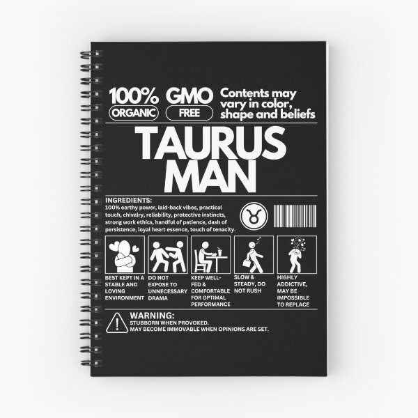 Item preview, Taurus Man Zodiac Traits: A Unique Product Design - White Text designed and sold by HAHA Tees & Things.