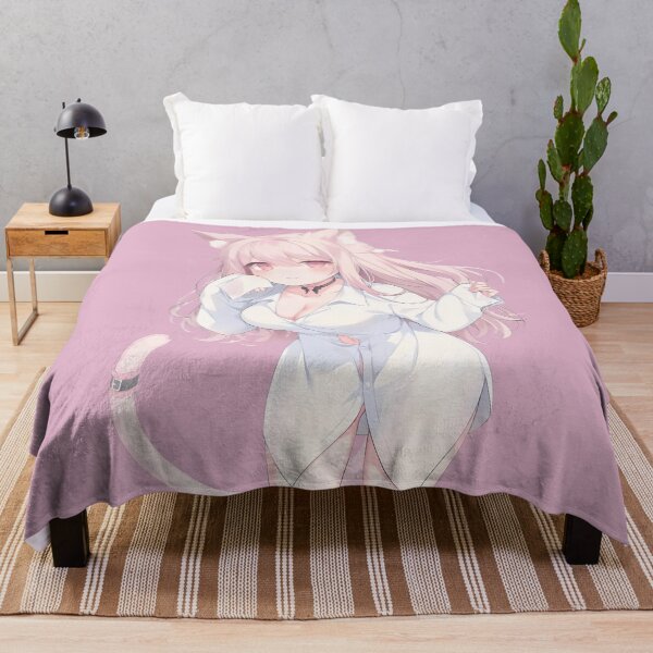 Item preview, cute anime neko kitty with pink hair designed and sold by xVicksx.