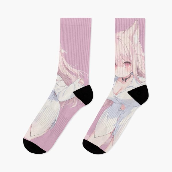 Item preview, cute anime neko kitty with pink hair designed and sold by xVicksx.