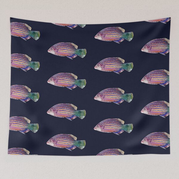 Item preview, Six-Line Wrasse White Alternate Design  designed and sold by designsasstultd.