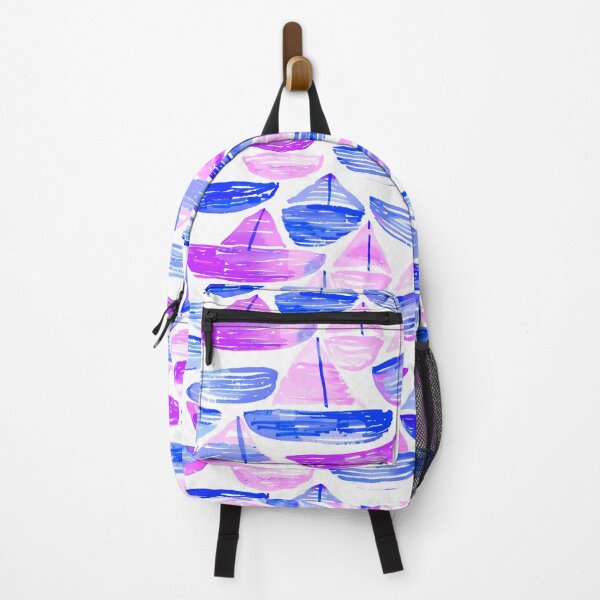 Item preview, Sail Boats Purple Pastel Blue Watercolor designed and sold by ChristinasMess.