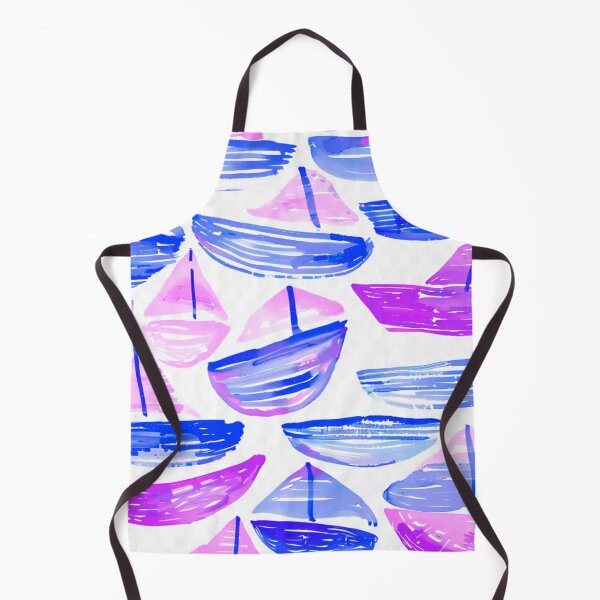 Item preview, Sail Boats Purple Pastel Blue Watercolor designed and sold by ChristinasMess.