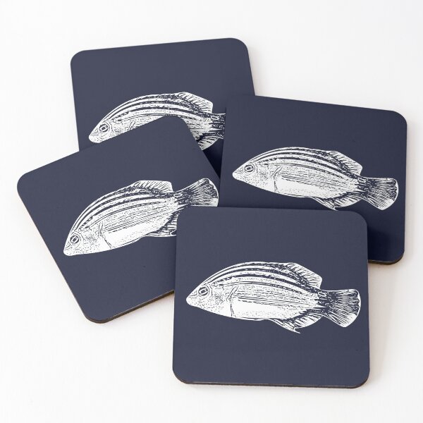 Item preview, Six-Line Wrasse White Design  designed and sold by designsasstultd.