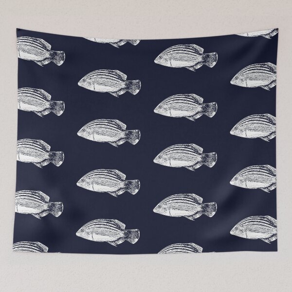 Item preview, Six-Line Wrasse White Design  designed and sold by designsasstultd.