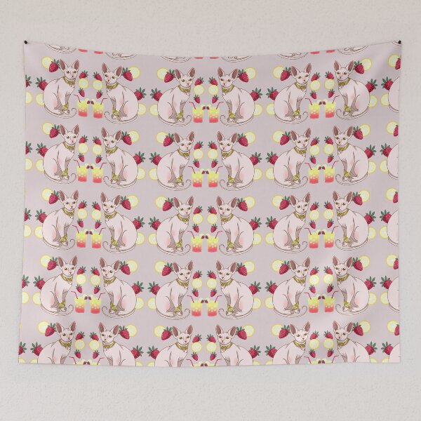 Item preview, Pink Fruit Sphynx Cat (Multi) designed and sold by LeCoffeeCat.