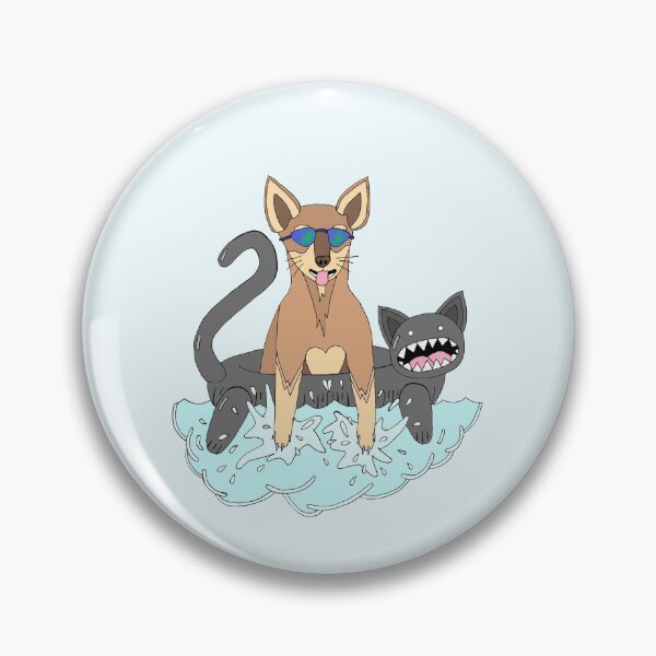 Item preview, Splash Chihuahua With Floaty Having Pool Time Fun Die Cut designed and sold by JoyousArt4u.