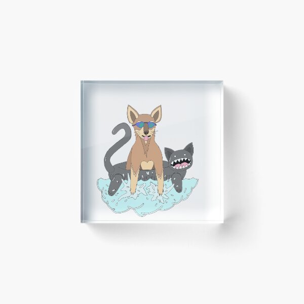 Item preview, Splash Chihuahua With Floaty Having Pool Time Fun Die Cut designed and sold by JoyousArt4u.