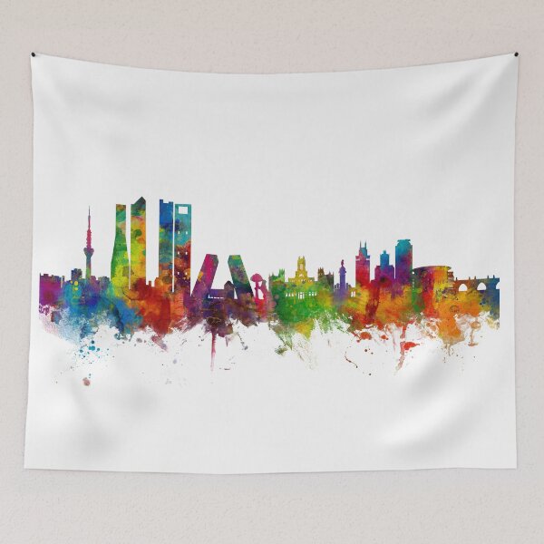 Item preview, Madrid Spain Skyline designed and sold by ArtPrints.