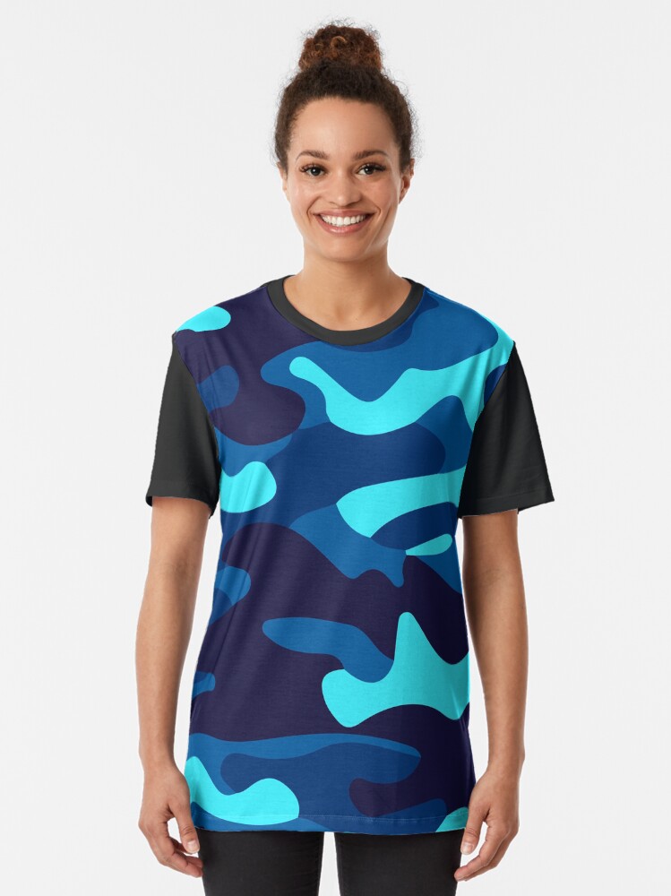 "Blue Camo" Tshirt by dextersdesigns Redbubble