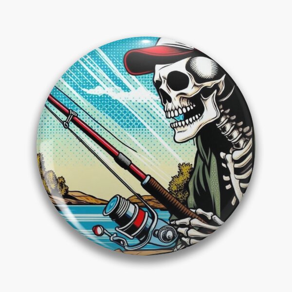 Item preview, Skeleton fisherman popart designed and sold by Club-Satini.