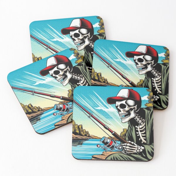 Item preview, Skeleton fisherman popart designed and sold by Club-Satini.