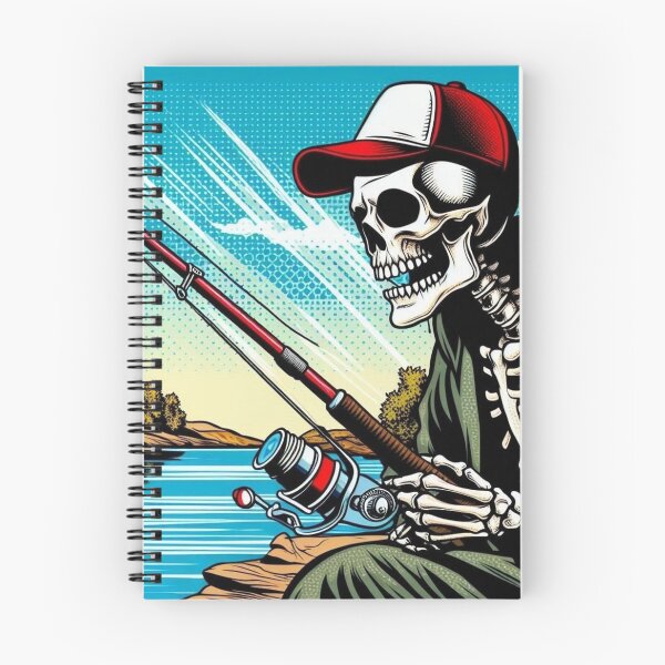 Item preview, Skeleton fisherman popart designed and sold by Club-Satini.