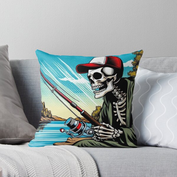 Item preview, Skeleton fisherman popart designed and sold by Club-Satini.
