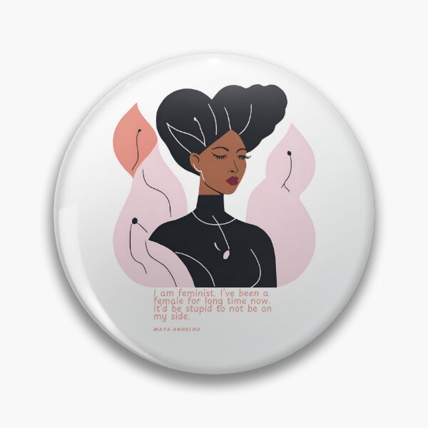 Item preview, I am feminist_Maya Angelou_Arctic designed and sold by BossyByNature.