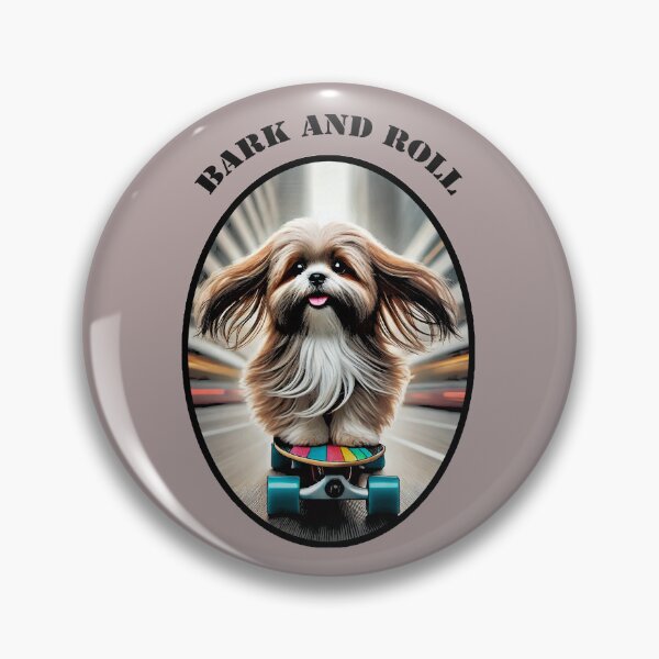 Item preview, Skateboarding Shih Tzu Dog with Its Tongue Hanging Out URM designed and sold by urmaddad.