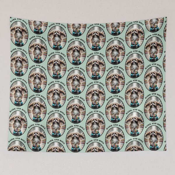 Item preview, Skateboarding Shih Tzu Dog with Its Tongue Hanging Out URM designed and sold by urmaddad.