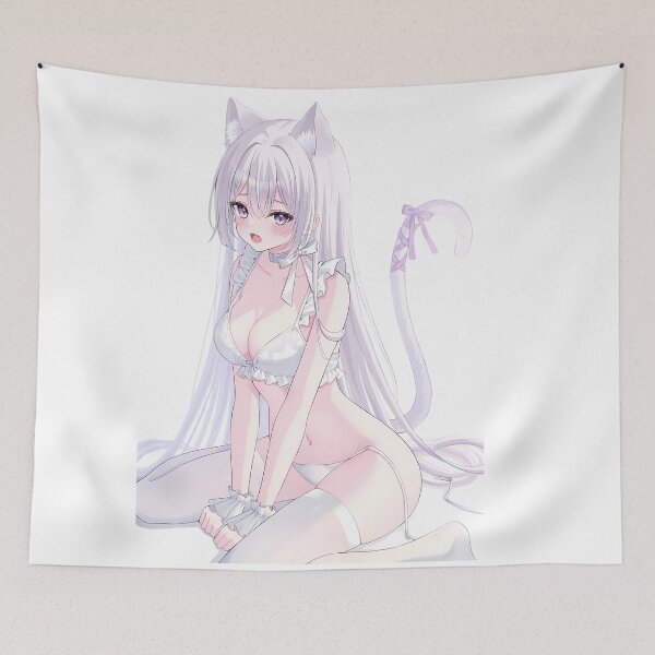 Item preview, Cute neko kitten with purple eyes designed and sold by xVicksx.