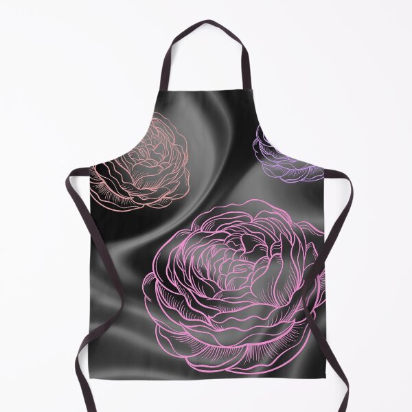 Item preview, Flora - Roses on Black Satin by Linavi designed and sold by Linavi.