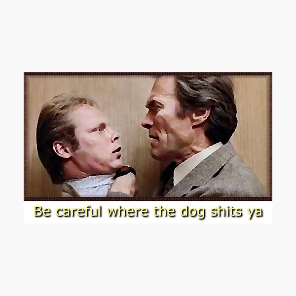 Best Dirty Harry Quote, Punk Dogshit Photographic Print